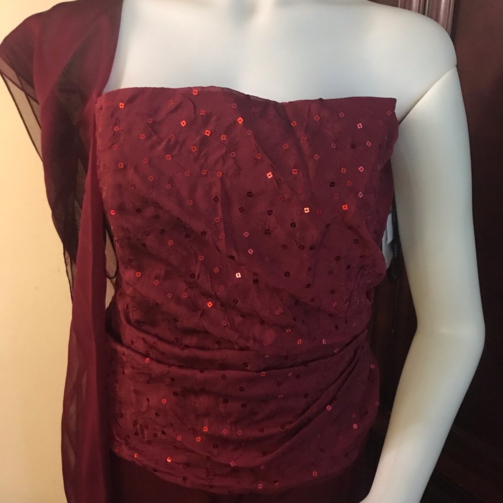 🆕 Fanny Fashion 3-Piece Burgundy Pantsuit-2XL - Picture 2 of 8